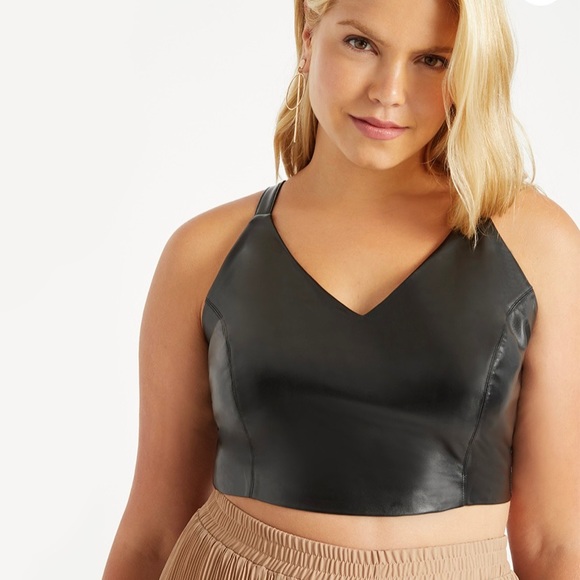 Eloquii Vegan Leather Tank, Size 14/16 - Picture 2 of 5